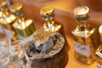 Burning fragrances the traditional Emirati way. Antonie Robertson / The National