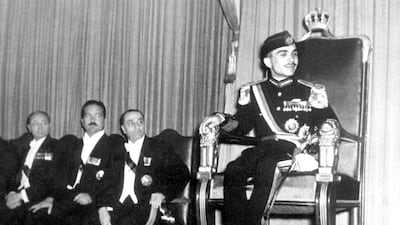 King Hussein of Jordan when he was crowned in 1952 in Amman. AFP