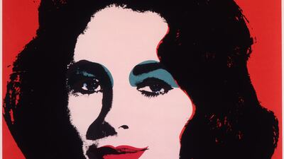 Liz, 1964, an offset lithograph on paper of the actress Liz Taylor. Photo: The Andy Warhol Foundation for the Visual Arts