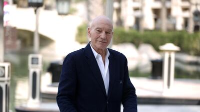 English actor Sir Patrick Stewart at the Dubai International Film Festival. Patrick Baz / AFP Photo