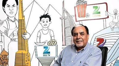Subhash Chandra, the chairman of Dish TV's parent company Essel Group, says he is looking to work with the UAE authorities to stop residents tuning in illegally. Antonie Robertson / The National