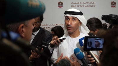 Dr Mohammed Al Ahbabi, the director general of the UAE Space Agency, led the UAE delegation. Delores Johnson / The National
