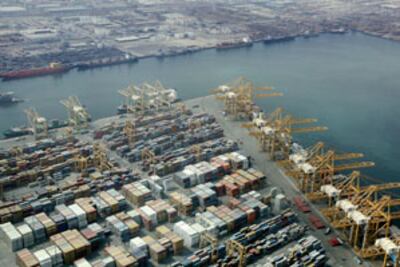 Jebel Ali Port in Dubai.