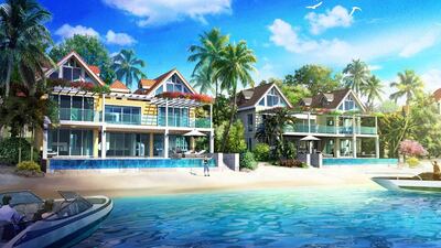 Rendering of the Heart of Europe project in The World Islands, Dubai. Courtesy Kleindienst Group