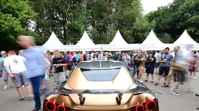 The Nissan GT-R50 at Goodwood Festival of Speed in England. Nissan