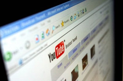 A YouTube web page displayed on a computer screen in 2006. AFP