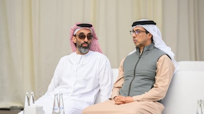 Sheikh Mansour bin Zayed, Deputy Prime Minister and Minister of the Presidential Court, and Sheikh Tahnoon bin Zayed, National Security Adviser