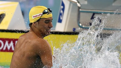 Olympic gold medallist Chad Le Clos is expected to draw a big crowd at the Fina Swimming World Cup in Dubai, and he is well aware of how beneficial it can be for youngsters to meet sporting winners. Pawan Singh / The National