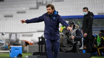 Marseille manager Andre Villas Boas during the Ligue 1 defeat to Lens at the Velodrome Stadium in Marseille on Wednesday, January 20. AFP