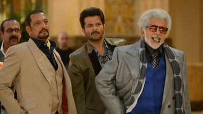 A handout photo of Nana Patekar, Anil Kapoor and Nasseruddin Shah in Welcome Back (Courtesy: Eros International)
