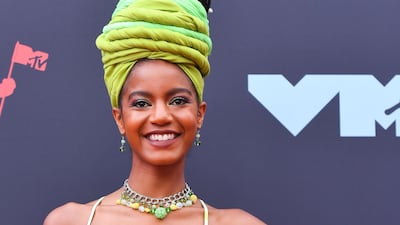Ebonee Davis arrives at the MTV Video Music Awards on Monday, August 26. AFP