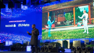Kojo Boakye of Meta unveils the Mena region's first metaverse academy at the Leap technology exhibition in Riyadh. Photo: Meta Platforms