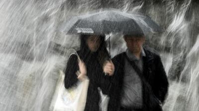 Heavy rain in Moscow. Kirill Kudryavtsev / AFP Photo