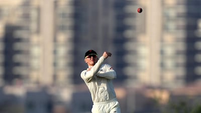 England's Dom Bess in the game between Pakistan A and the England Lions at the Nursery Oval, Zayed Cricket Stadium, Abu Dhabi. All photos by Chris Whiteoak / The National
