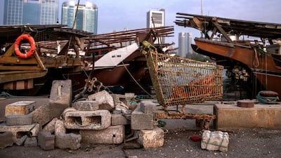 The Corniche during a sandstorm in Abu Dhabi, UAE. Victor Besa / The National