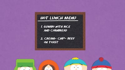 South Park’s Kyle, Kenny, Cartman and Stan. Courtesy Comedy Central