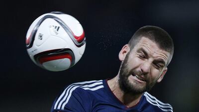 Scotland's Charlie Mulgrew shown in action on Monday night against Germany in Euro 2016 qualifying. Russel Cheyne / Reuters / September 7, 2015