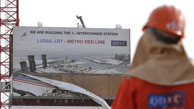 The first phase of Doha Metro consists of 75 kilometres of track and 37 stations, and has been split into five packages - Major Stations, Red Line North, Red Line South, Green Line and the Gold Line. Karim Jaafar / AFP / Al Watan Doha