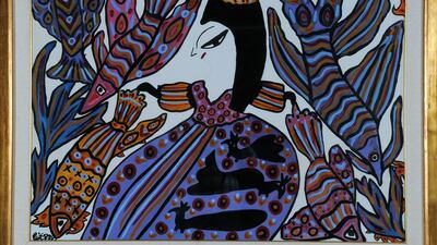 An untitled work by Algerian artist Baya Mahieddine, which is part of Vice President and Ruler of Dubai Sheikh Mohammed bin Rashid's art collection. Courtesy of Sheikh Mohammed bin Rashid Al Maktoum Art Collection