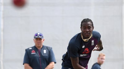 England's Jofra Archer during a nets session at Mount Maunganui on Tuesday, November 19. Getty