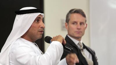 Dr Abdullah Al Karam believes the pursuit of happiness can be a unifying theme for humanity. Jeffrey E Biteng / The Nationa