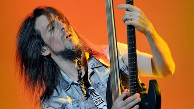 The guitarist Ron “Bumblefoot” Thal of Guns N’ Roses. Ethan Miller / Getty Images / AFP