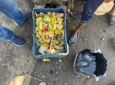 A crate of barbary fig peelings in the Egyptian capital of Cairo. For three months during the summer seasons, the city's fruit vendors serve these figs which are beloved by millions of Egyptians, rich and poor. Kamal Tabikha / The National