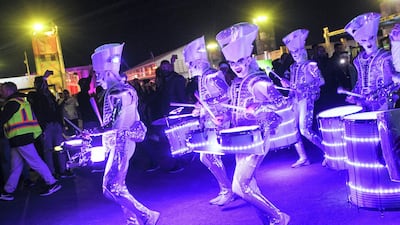 The first day of the MDL Beast festival in Riyadh, Saudi Arabia. The 3-day festival includes Internationally acclaimed DJ acts such as David Guetta and Steve Aioki. Courtesy MDL Beast