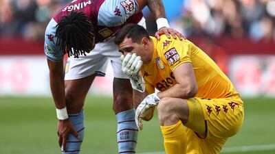 ASTON VILLA RATINGS: Emiliano Martinez 5 - Saved well from a dangerous deflected shot from Reguilon to keep the score at 1-0 before the break but soon had to pick the ball out of his net multiple times in the second half. Getty