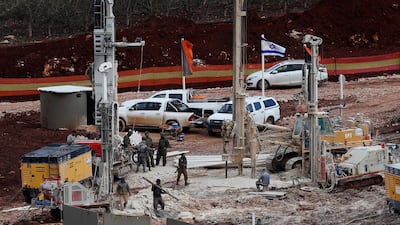 Israeli military equipment near Kafr Kila, Lebanon. AP Photo