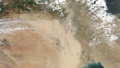 A dust storm engulfs parts of Iraq and neighbouring countries. AFP