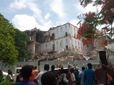 The House of Wonders after the collapse. Courtesy Saleh Al Shaibany