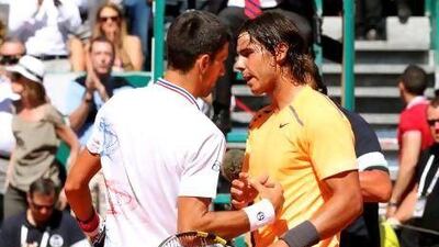 A charged up Rafael Nadal, right, came to the event on his favourite surface with enough rest.