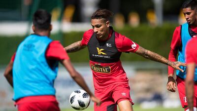 Paolo Guerrero is enjoying life back in the Peru camp. Daniel Kopatsch / EPA