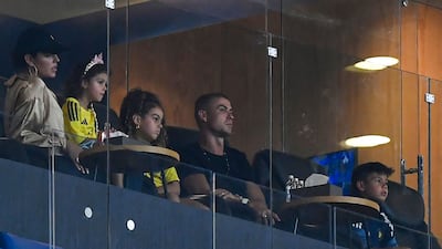 Cristiano Ronaldo attends the SPL season opener against Al Fateh in Riyadh. AFP
