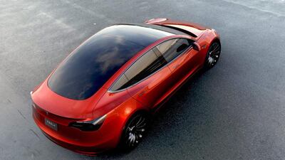 The Tesla Model 3 is due to begin production later this year with Tesla hoping it will help it to hit annual output of 500,000 vehicles per year. Courtesy Tesla