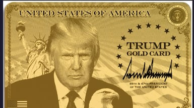 The Trump gold card posted to the President's Truth Social account. Photo: Truth Social / @realDonaldTrump