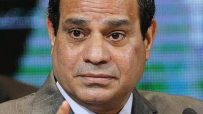 Egyptian president Abdel Fattah Al Sisi gestures as he delivers his speech during the closing session of Egypt Economic Development Conference (EEDC) in Sharm el-Sheikh. Amr Abdallah Dalsh / Reuters