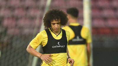UAE national team train ahead of their World Cup 2022 Qualifier against Thailand. Courtesy UAEFA