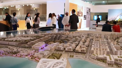 Prospective buyers at the invitation-only sale of properties at Mamsha Al Saadiyat. Fatima Al Marzoooqi / The National