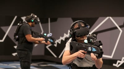 Zero Latency is a free-roam virtual reality gaming space at The Galleria Al Maryah Island. Khushnum Bhandari / The National