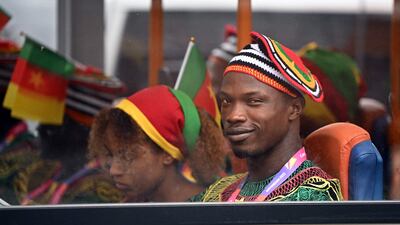 Athletes are shuttled to Alexander Stadium in Birmingham. AFP