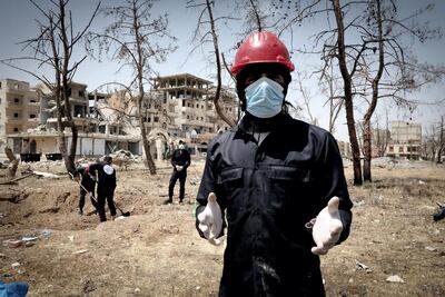 Fireman Mahmoud Jassm expresses his sorrow and anger at the death and destruction he sees every day. David Pratt for The National