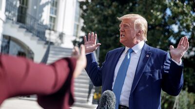 US President Donald J Trump says he did nothing wrong in a phone call with the Ukrainian president. EPA