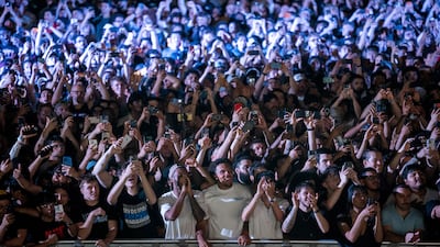 Attendees during a news conference ahead of UFC Freedom250. Bloomberg
