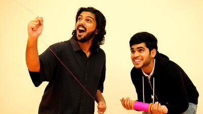 Actors rehearse the play Badke Bhaiya presented by Third Half Theatre, part of Short+Sweet Dubai. Courtesy Short+Sweet