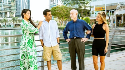 Haneen Alsaleh, Asad Raza Khan, Eric Dury and Christina Papachristou star in 'Just Like That'. Sikendar Hemani / Drama Galleries