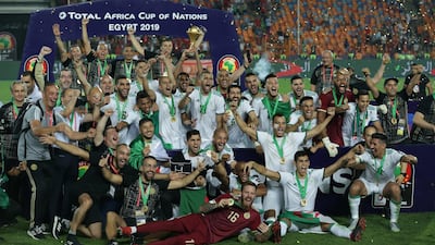 Algeria celebrate their first Afcon title since 1990.
