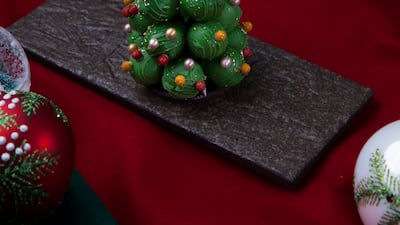 Chocolate truffle Christmas tree, Dh120, Dalion. Photo: Dalion