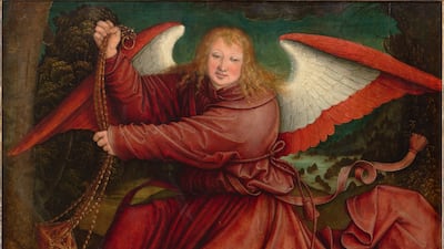 Thurifer Angel in a Purple Tunic, circa 1520, by Bernhard Strigel. Photo: Department of Culture and Tourism – Abu Dhabi